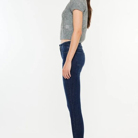 Kancan High-Rise Slim Fit Raw Hem Ankle Jeans - Picture 7 of 8